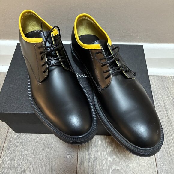 NEW. PAUL SMITH Made in Italy. Rutford Men's lace derby shoes. Black Sz 9 - Picture 3 of 6